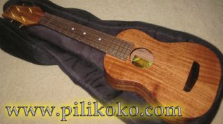 New Koa Pili Koko Ukulele Soprano Solid Acacia Wood