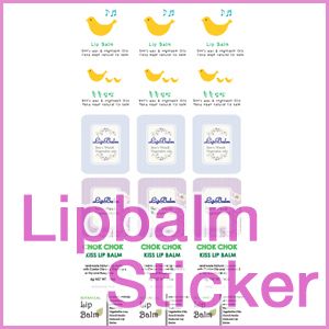 Lipbalm 5TYPE Stickers DIY Cosmetic Bottle Labels Film
