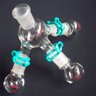 Distillation Receiver WITH3 Flasks Lab Glassware 24 40