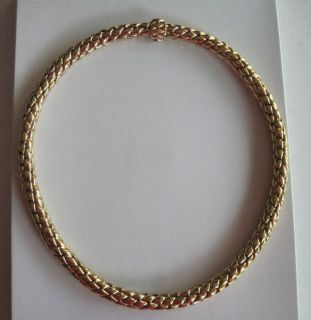 New CHIMENTO Ofidio Stretch Woven Rope 18kt Yellow Gold Necklace $7700