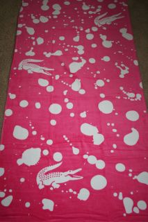 Lacoste Splash Beach Towel 36x72 Pink