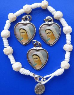 MEDJUGORJE Catholic Religious Stone Beads Bracelet 3 Virgen Mary