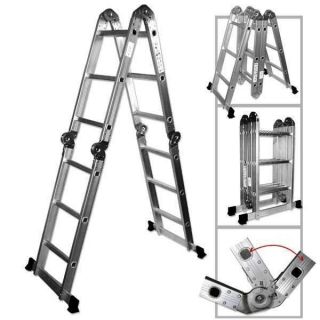 Purpose Ladder Aluminum Adjustable Folding Step Extension Lader