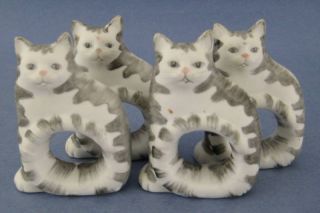 Mary Lake Thompson Silvestri 4 Figural Cat Napkin Rings