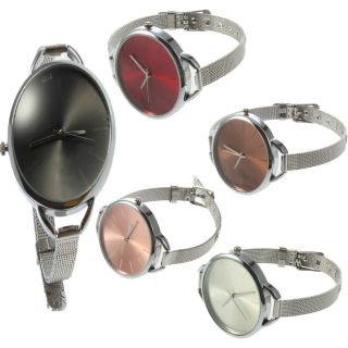 Wire Round Shiny Dial Ladies Girls Wrist Watch Gift Jewelry