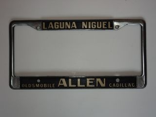 Laguna Niguel Allen Oldsmobile Cadi License Plate Frame