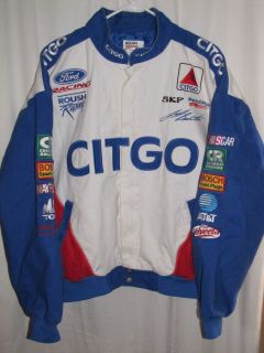 Vintage Jeff Burton Citgo NASCAR Cup Roush Racing Drivers Jacket XL