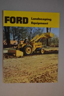 Ford Brochure Landscaping Equipment RARE Vintage Near Mint 1969