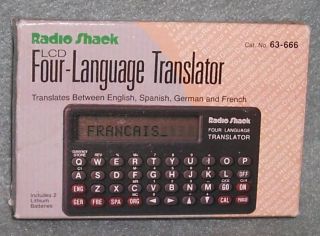 Radio Shack Four Language Handheld Pocket Translator