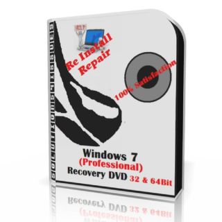 Windows 7 Professional re Install DVD 32 64bit Repair Fit