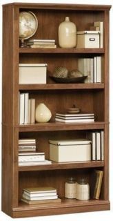 Library Storage Shelves Wood Book Organizer Stand Cabinet Oak Laminate