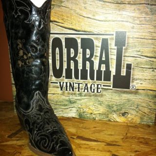 Corral Vintage Cowboy Cowgirl Boots Size 8 1 2 Best for 7 1 2