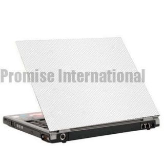 White 3M Carbon Fiber Cover Sticker Skin For Up to 17 Laptop Computer