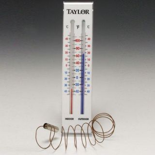 5327 Indoor Outdoor Thermometer w/ Bold, Colored Numbers & Large Face