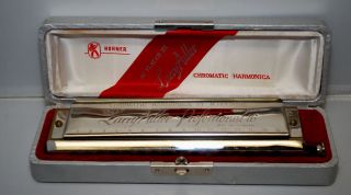 Vintage Hohner Larry Adler Chromatic Pro 16 Harmonica 7574 64 M Mint