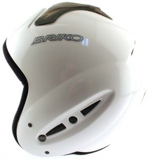 Briko Forerunner Race Snow Ski Snowboard Helmet 58cm Large LG L White