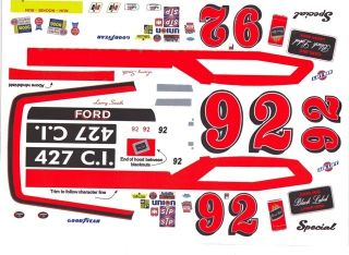 92 Larry Smith Carling Black Label 1 64th HO Scale Slot Car Decals