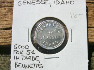 1900s GENESEE ID. IDAHO (TINY TOWN, LATAH CO.) OLD BENNETTS GOOD FOR