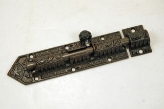 Victorian Decorative Slide Bolt Latch Cast Iron