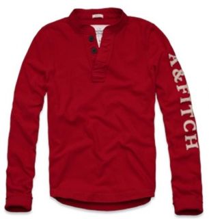 Abercrombie Fitch Latham Pond Red Henley XL Hollister New in Package