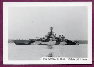 WW2 Battleship BB 46 USS Maryland Photo