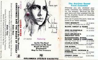 Christmas Beads of sweat Laura Nyro Casette 197 Columbia in VGC