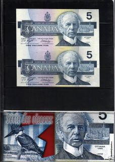 Canada $5 95E 1986 Kingfisher Laurier UNC Uncut Folder