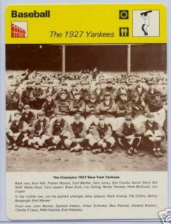 1927 Yankees Lou Gehrig Babe Ruth SPORTSCASTER 05 22