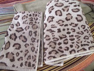 Ralph Lauren Leopard Towel Set GUC Bath and Hand Towel