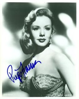 Autographed Piper Laurie Beautiful Young Closeup