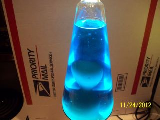 Lava Lite Lamp Replacement Bottle Blue Liquid White Wax