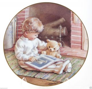 Young Innocence Read Me A Story by K Lawrence 1991 Collector Plate