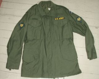 VIETNAM War US ARMY M 65 Cotton Sateen FIELD JACKET Coat MINT Sz SMALL