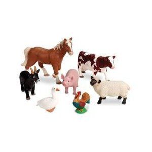 Learning Resources Jumbo Farm Animals Set of 7 New Playsets Figures