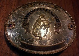 Buckle   All Round Cowboy 1986 Laytonville, CA by Montana Silversmith