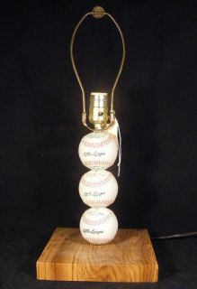 Little League 3 Baseball Lamp Handmade Real Balls Works