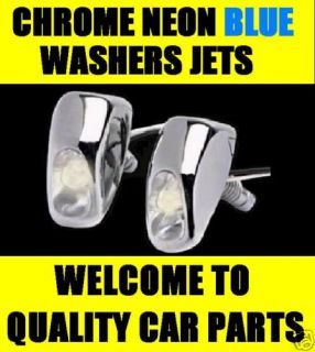 Blue LED Neon Chrome Washer Jets MR2 Yaris Avensis RAV4