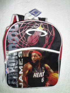 NBA Miami Heat #6 LeBron James 16 Backpack~NBA TAG NEW~VHTF FREE