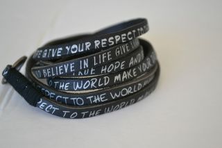 Humanity Hope and Believe Leather Wrap Bracelets