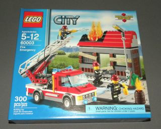 Lego City 60003 Fire Emergency w Fire Engine Burning Building New