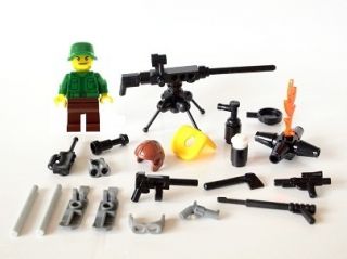 Custom Lego Figure Army Soldier with Combat Camp Items Anti tank