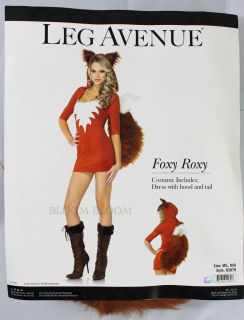 Foxy Roxy Leg Avenue Costume with Fuzzy Ear Hood and Benable Tail Size