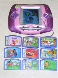 Leap Frog Leapster Educational Learning Game System Pink with 9 Games