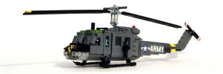 Lego Vietnam era U S Army UH 1D Huey Helicopter Military Model Custom