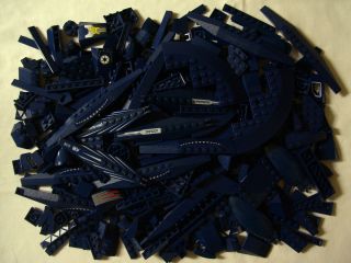 300 Lego Dark Blue Bricks Plates Parts Bulk Brick Lot