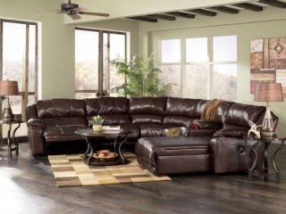 CONTEMPORARY GENUINE LEATHER RECLINER SOFA COUCH CHAISE SECTIONAL SET