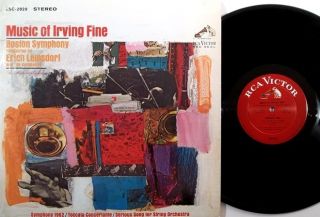 Leinsdorf Music of Irving Fine RCA LSC 2829 WD Classical Vinyl LP