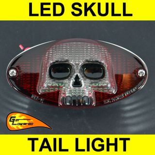 Harley Skull LED Cateye Brake Tail Light Motorcycle