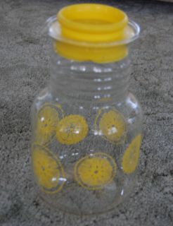 Vintage Pyrex #3515 Lemonade Lemons Beverage Carafe Pitcher Lid 1.5