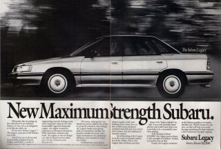 Subaru Legacy 1989 Magazine Print Ad B